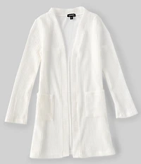 Zunie Big Girls Long-Sleeve Waffle-Knit Cardigan