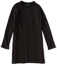 Zunie Big Girls Long-Sleeve Waffle-Knit Cardigan