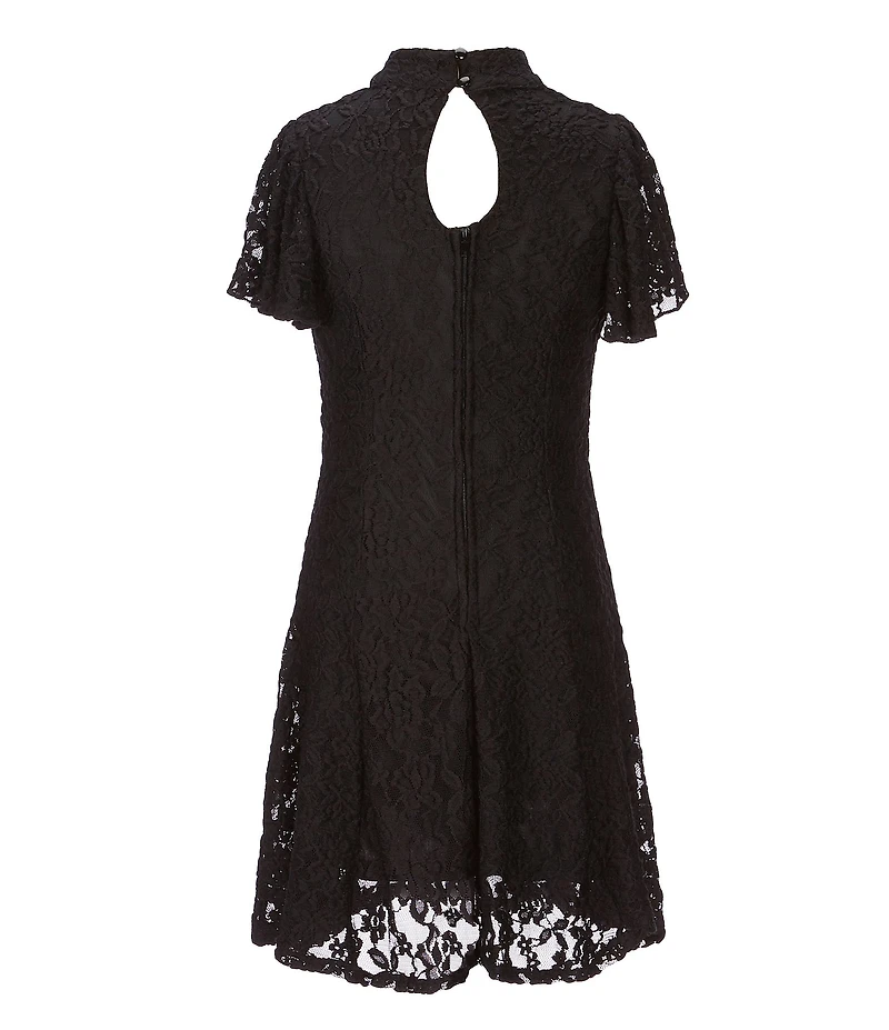 Zunie Big Girls Patterned-Lace Shift Dress