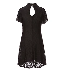 Zunie Big Girls Patterned-Lace Shift Dress