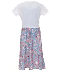 Zunie Big Girls Short Sleeve Cowgirl Graphic T-Shirt & Sleeveless Solid/Printed A-Line Dress
