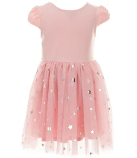 Zunie Little Girls Puff Sleeve Cowgirl Tutu Dress