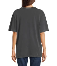 Zutter Boots And Stars Knit Crew Neck Short Sleeve Tee