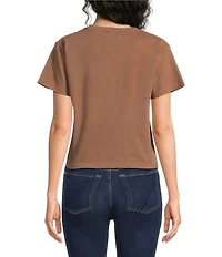 Zutter Knit Two Horses Western Crew Neck Short Sleeve Tee