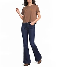 Zutter Knit Two Horses Western Crew Neck Short Sleeve Tee