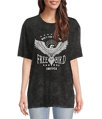Zutter Short Sleeve Free Bird Western Tee Shirt