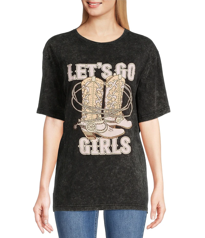 Zutter Short Sleeve Let's Go Girls Western Tee Shirt