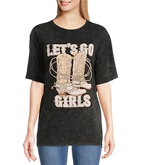Zutter Short Sleeve Let's Go Girls Western Tee Shirt
