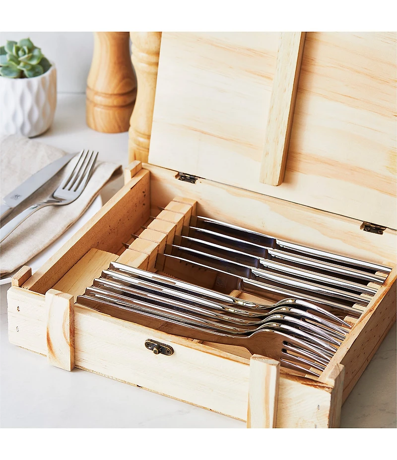 Zwilling 12-Piece Stainless Steel Fork & Knives Presentation Box Set