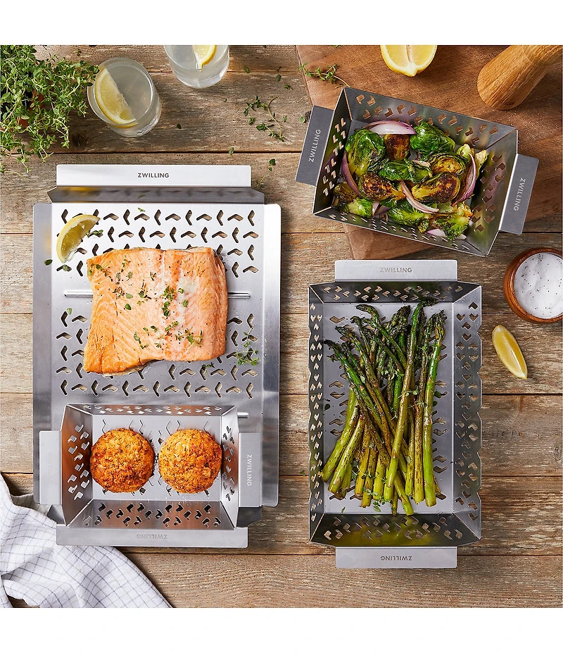 Zwilling BBQ Stainless Steel 4-Piece Grill Basket Set