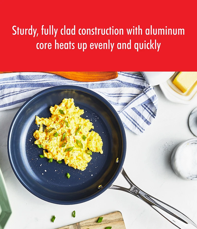 Zwilling Clad CFX Stainless Steel Ceramic Coating Fry Pan, 8#double;