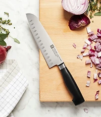 Zwilling Four Star 7#double; Hollow Edge Santoku Knife