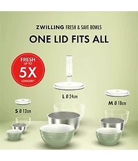 Zwilling Fresh & Save Bowls 9-Piece Stainless Steel Vacuum Bowl Starter Set