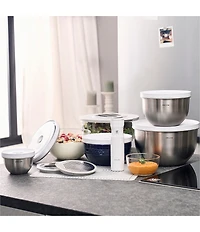 Zwilling Fresh & Save Bowls 9-Piece Stainless Steel Vacuum Bowl Starter Set