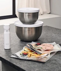 Zwilling Fresh & Save Bowls 9-Piece Stainless Steel Vacuum Bowl Starter Set
