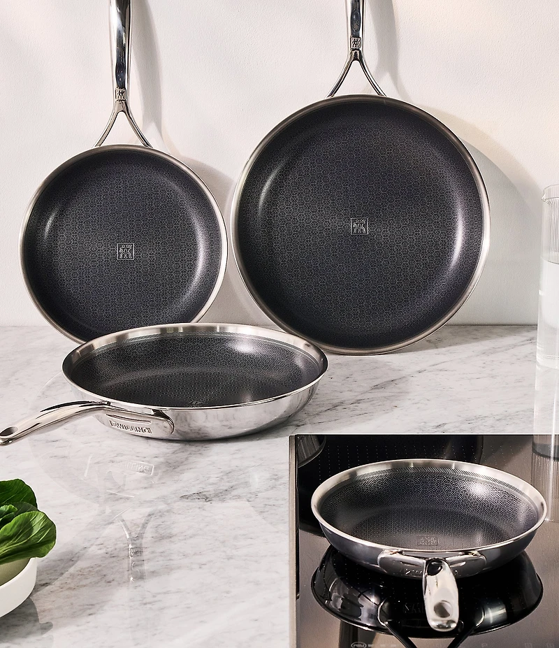 Zwilling Peak Stainless Steel Ceramic Nonstick Dual Performance Fry Pan, 12#double;