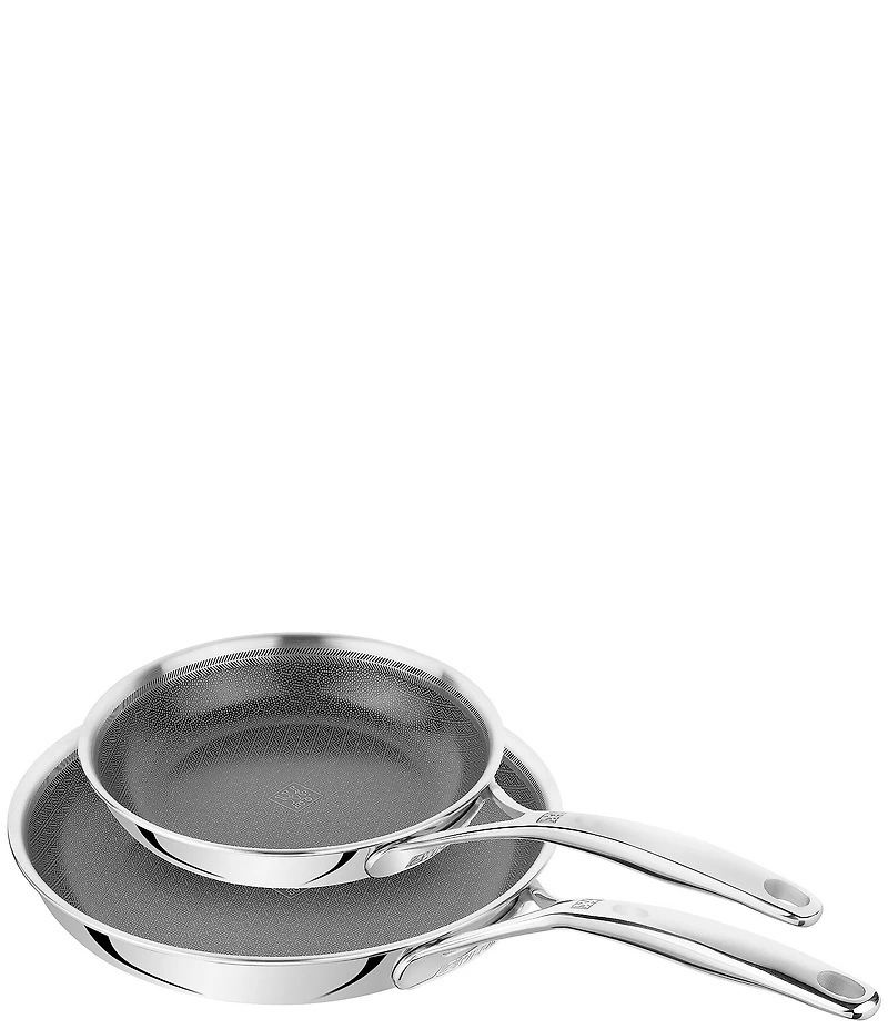 Zwilling Peak Stainless Steel Ceramic Nonstick Dual Performance Fry Pan, Set of 2