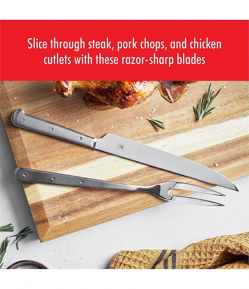 Zwilling Porterhouse 2-Piece Carving Fork And Knife Set