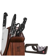 Zwilling Pro Knife Block Set with Bonus Sharpener