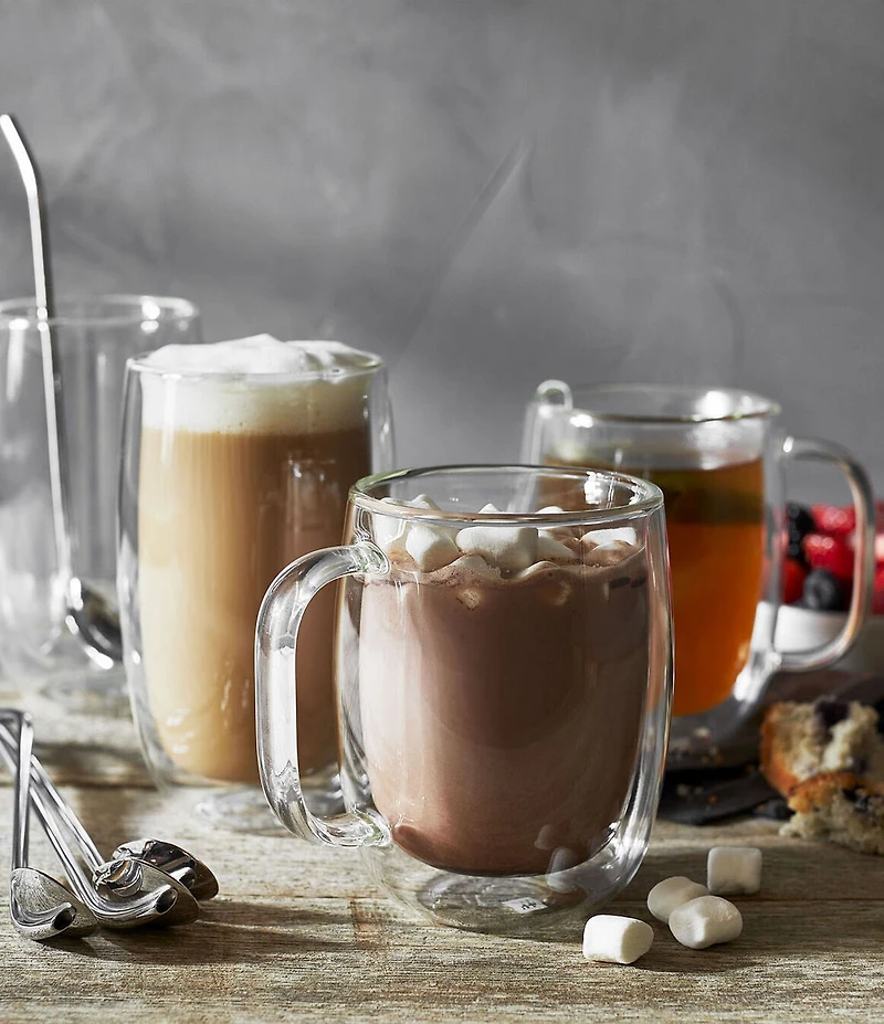 Zwilling Sorrento Double Wall Coffee Mugs and Beverage 9-Piece Set