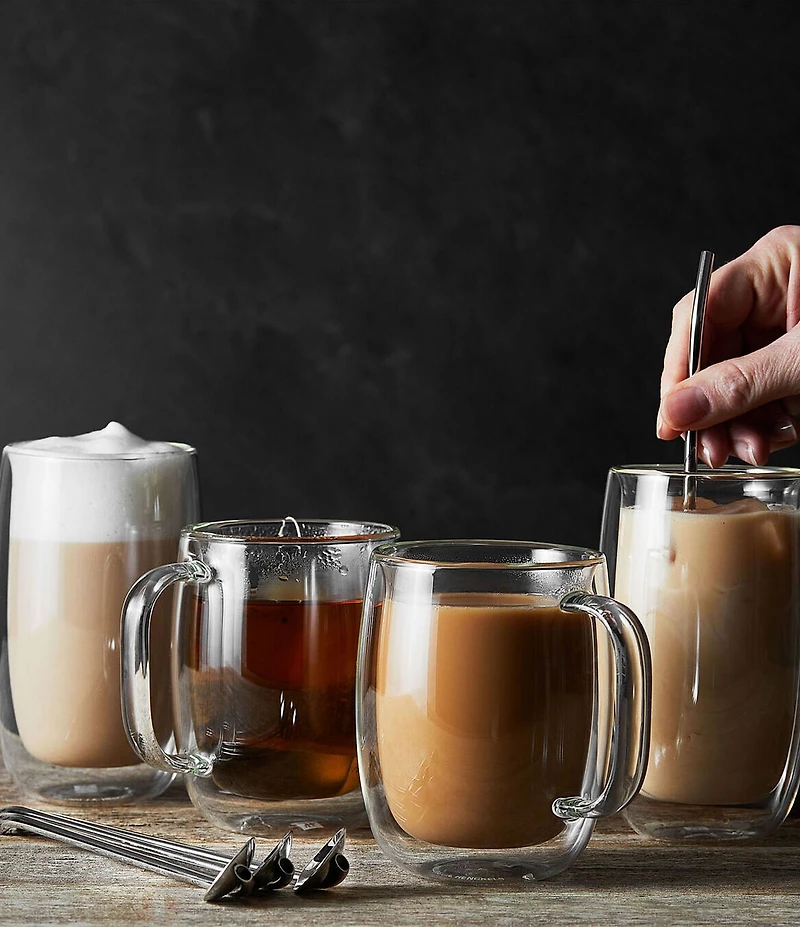 Zwilling Sorrento Double Wall Coffee Mugs and Beverage 9-Piece Set