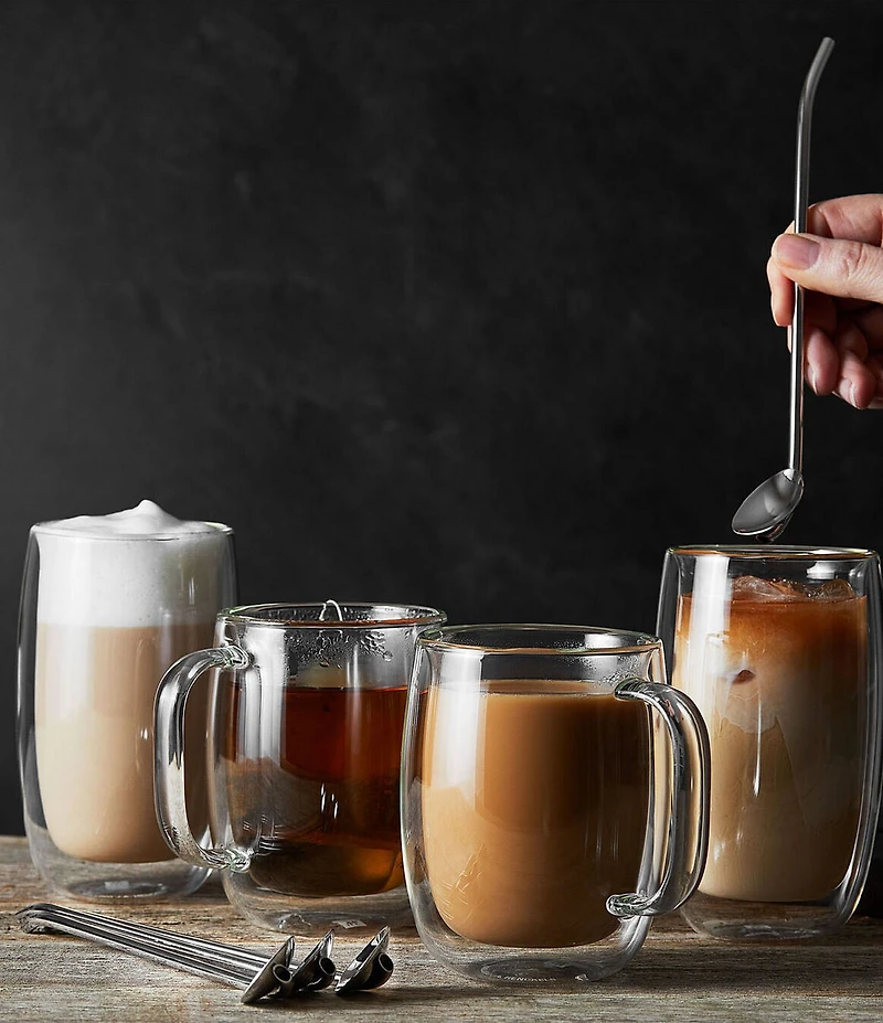 Zwilling Sorrento Double Wall Coffee Mugs and Beverage 9-Piece Set