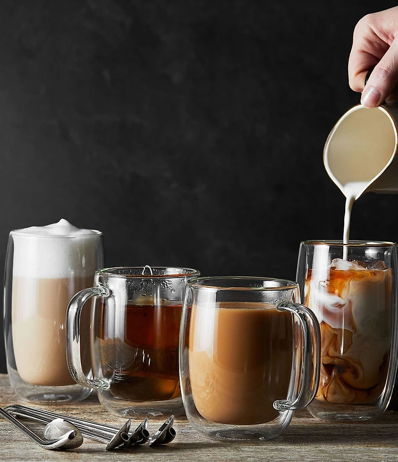 Zwilling Sorrento Double Wall Coffee Mugs and Beverage 9-Piece Set