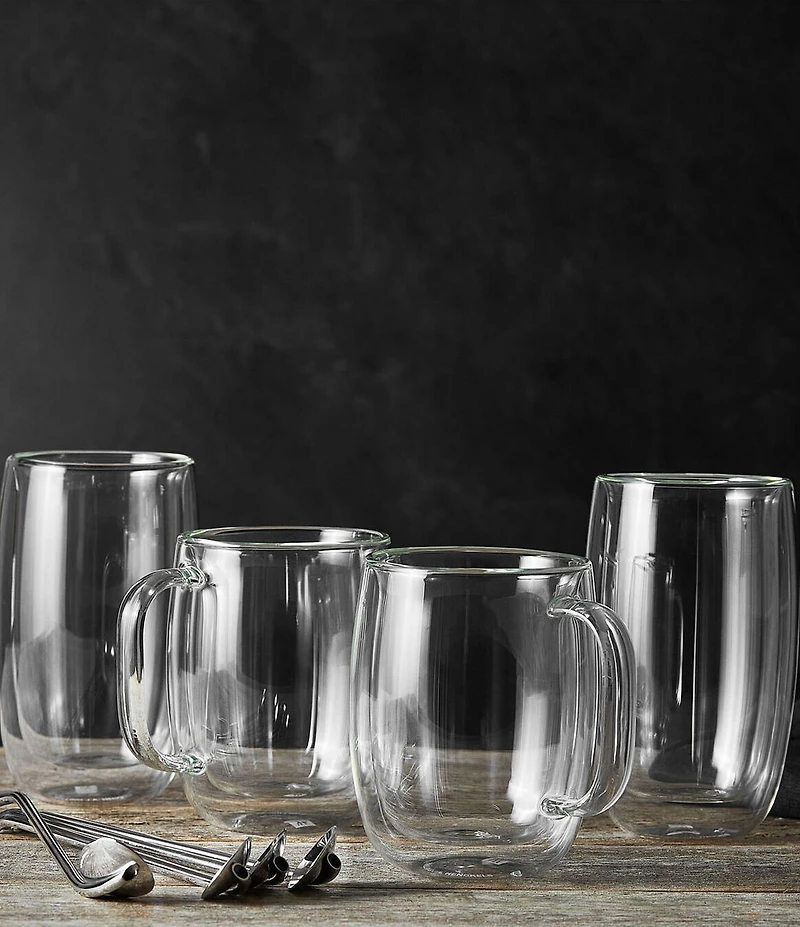 Zwilling Sorrento Double Wall Coffee Mugs and Beverage 9-Piece Set