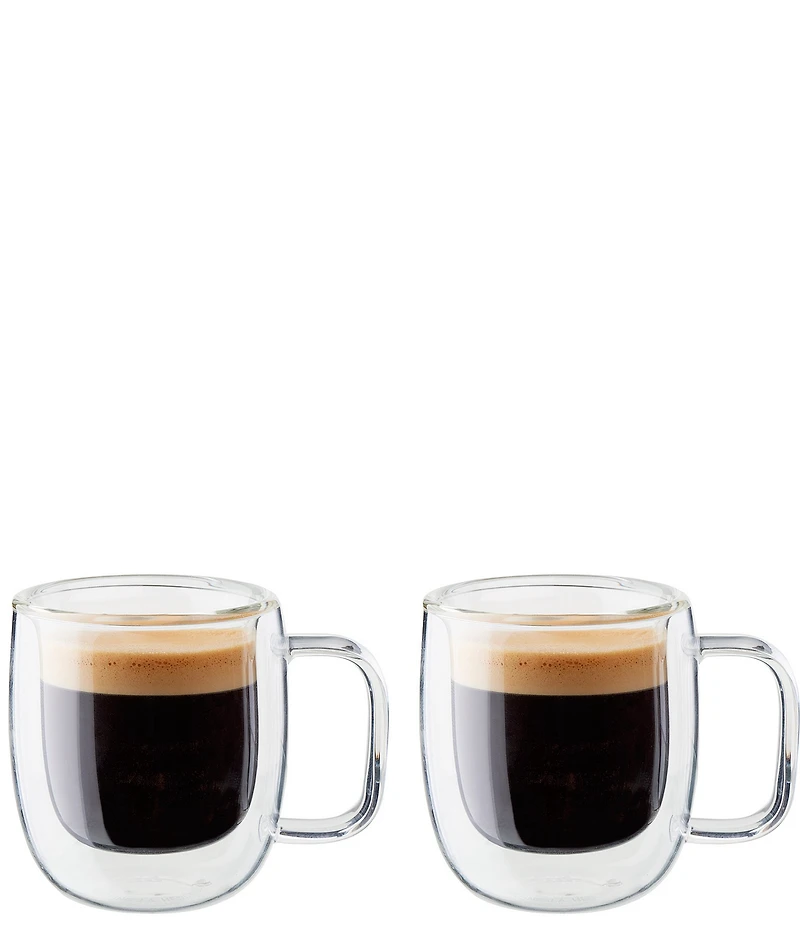 Zwilling Sorrento Plus Double Wall Espresso Glass Mug, Set of 2