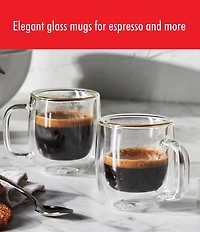 Zwilling Sorrento Plus Double Wall Espresso Glass Mug, Set of 2