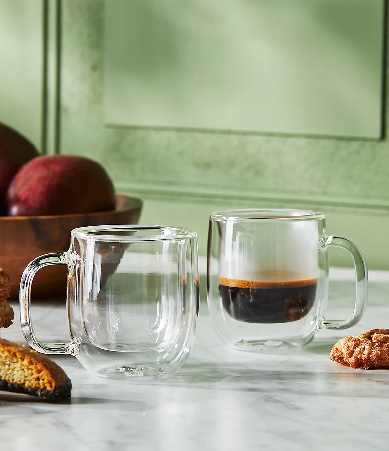 Zwilling Sorrento Plus Double Wall Espresso Glass Mug, Set of 2