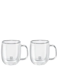Zwilling Sorrento Plus Double Wall Espresso Glass Mug, Set of 2