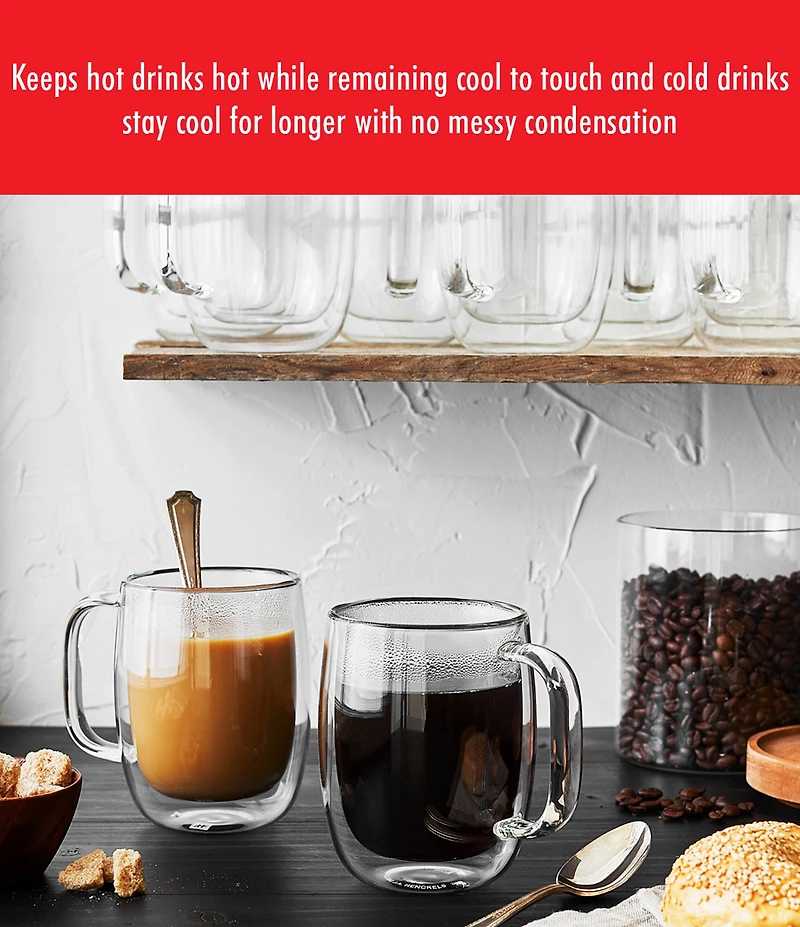 Zwilling Sorrento Plus Double Wall Glassware Mug, Set of 4
