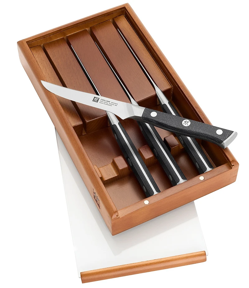 Zwilling Spectrum 4-Piece Steak Knife Set With Wood Presentation Box