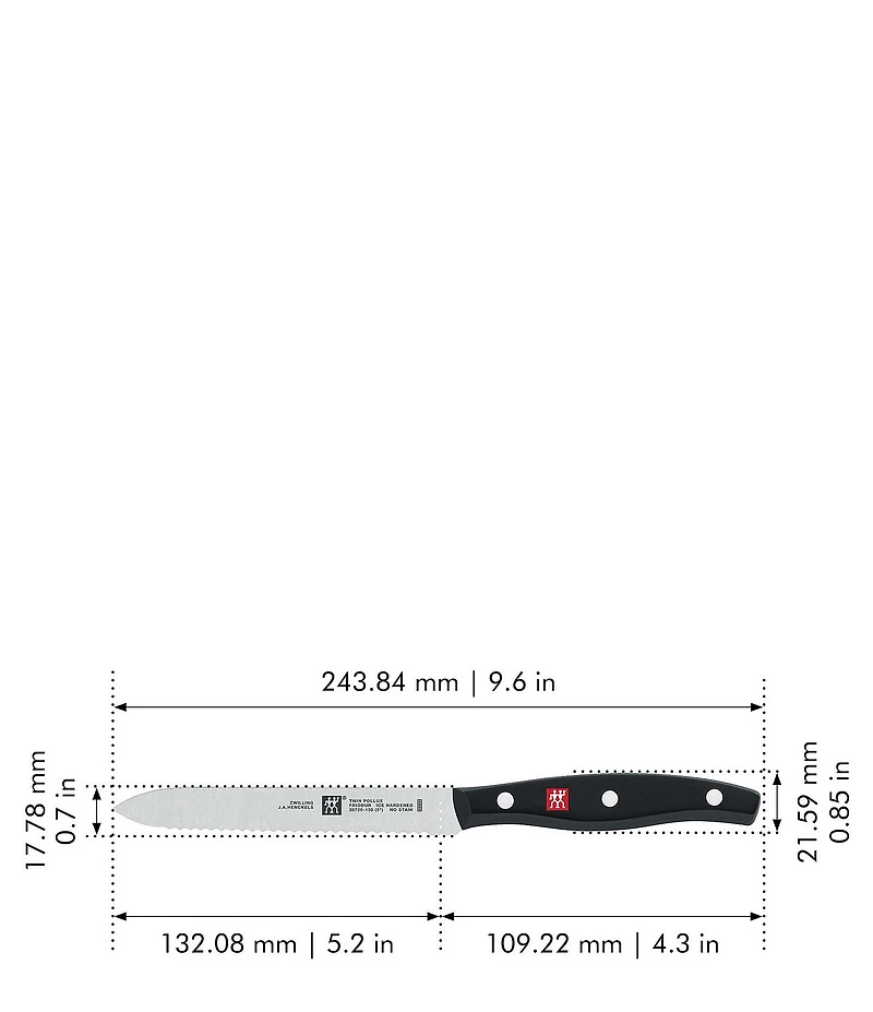 Zwilling TWIN Signature 5-inch Utility Knife, Serrated Edge