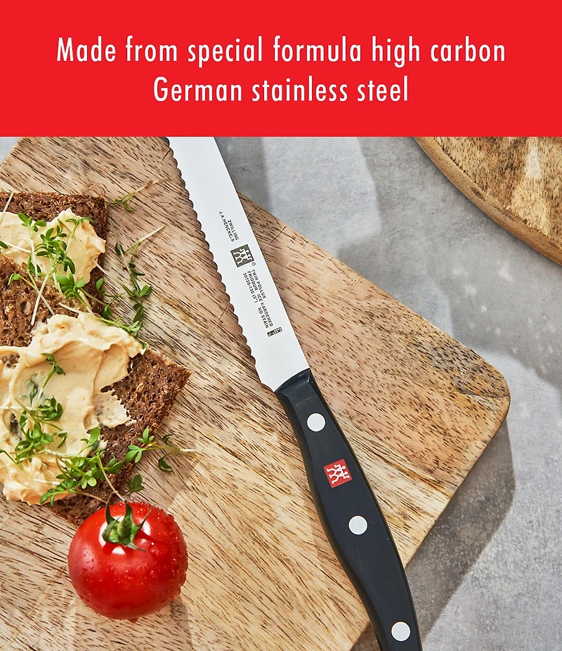 Zwilling TWIN Signature 5-inch Utility Knife, Serrated Edge