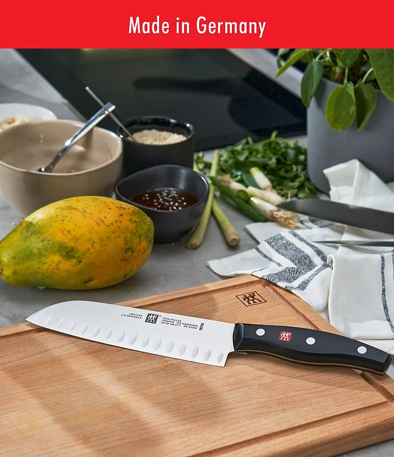 Zwilling TWIN Signature 7-inch, Hollow Edge Santoku Knife