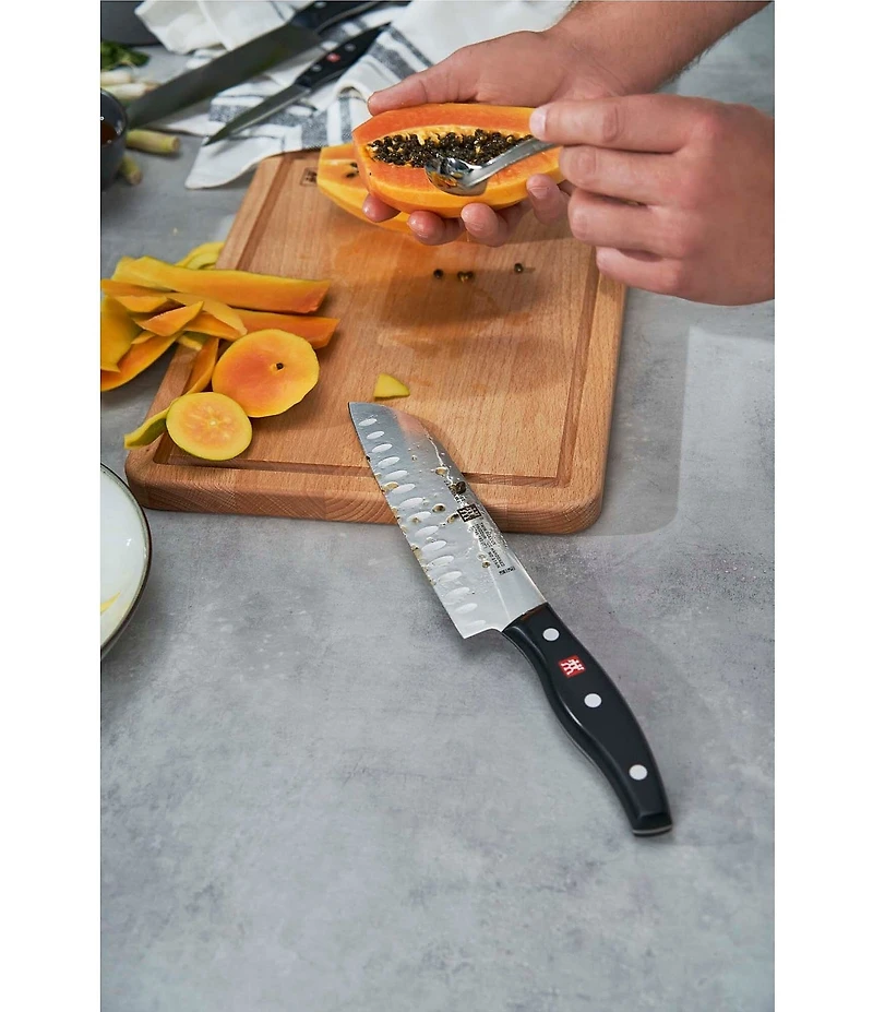 Zwilling TWIN Signature 7-inch, Hollow Edge Santoku Knife