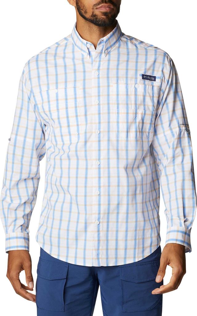 Men's Columbia Navy Dallas Cowboys Flare Gun Flannel Button-Up Long Sleeve  Shirt