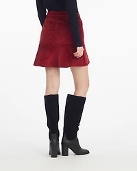 Button Front Corduroy Skirt