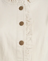 Ruffle Denim Jacket