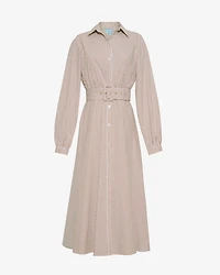 Eliza Midi Shirtdress Rust Stripe