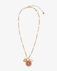 Flower Charm Pendant Necklace