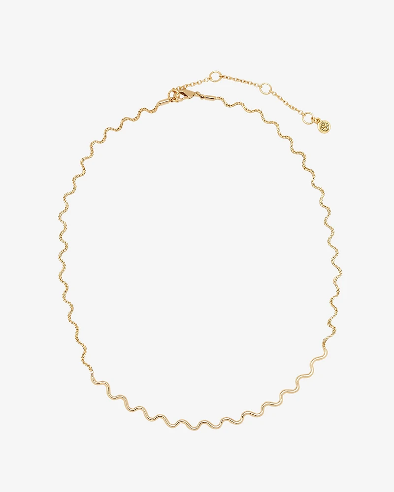 Ripple Wavy Layering Necklace | Gold