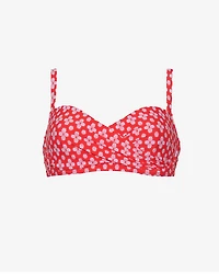 Red Geo Bikini Top