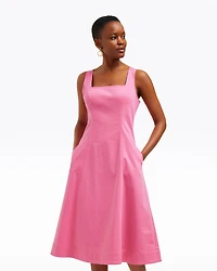 Genevieve Square Neck Sleeveless Midi Dress