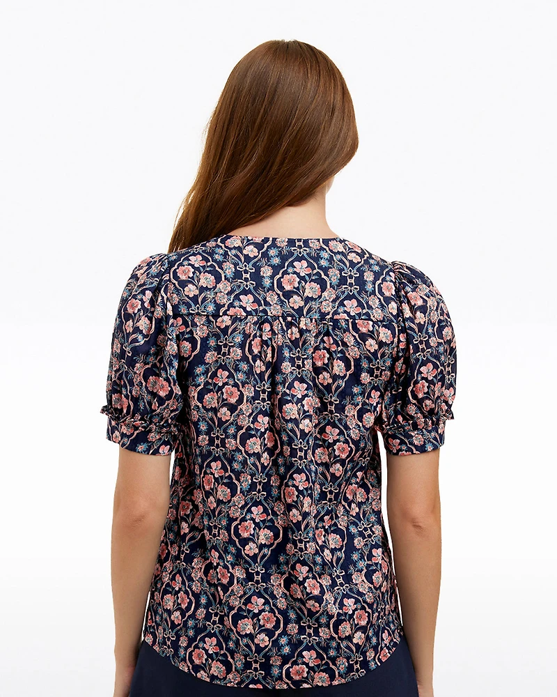 Heidi V-Neck Top Twilight Vines