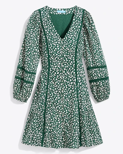Gwen Long-Sleeve Dress Gauzy Cotton