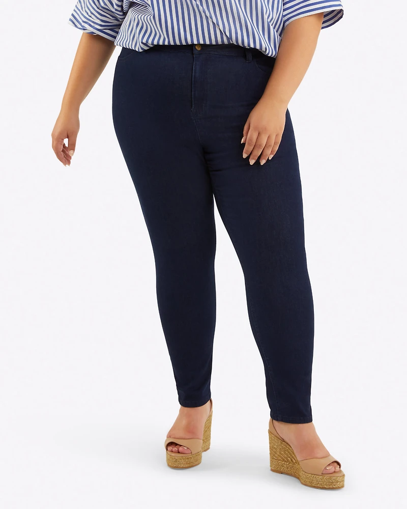 Mid-Rise Slim Jeans Dark Wash