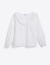 Reyna Long-Sleeve Top Textured Shirting Stripe